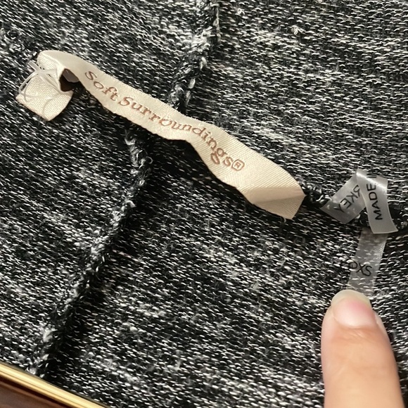 Soft Surroundings Gray Marled Draped Tunic Pullover Sweater Size XS - Picture 3 of 7